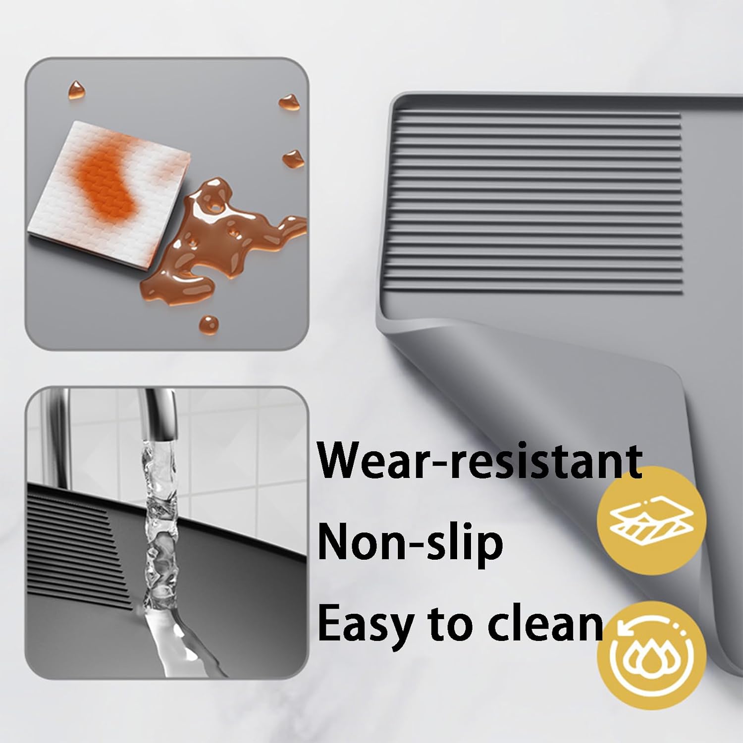 3-In-1 Silicone Coffee Mat Mul - Bar Mat Rubber 评论和价格